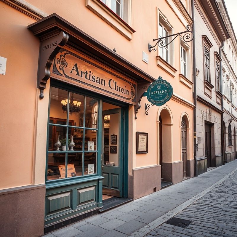 Fasáda dílny v Ostravě s dřevěnou cedulí